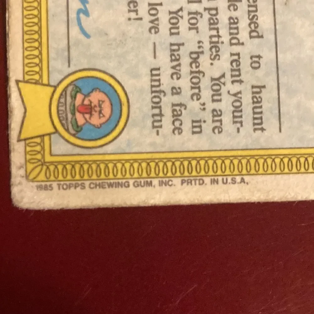 Vintage Garbage Pail Kids Cards